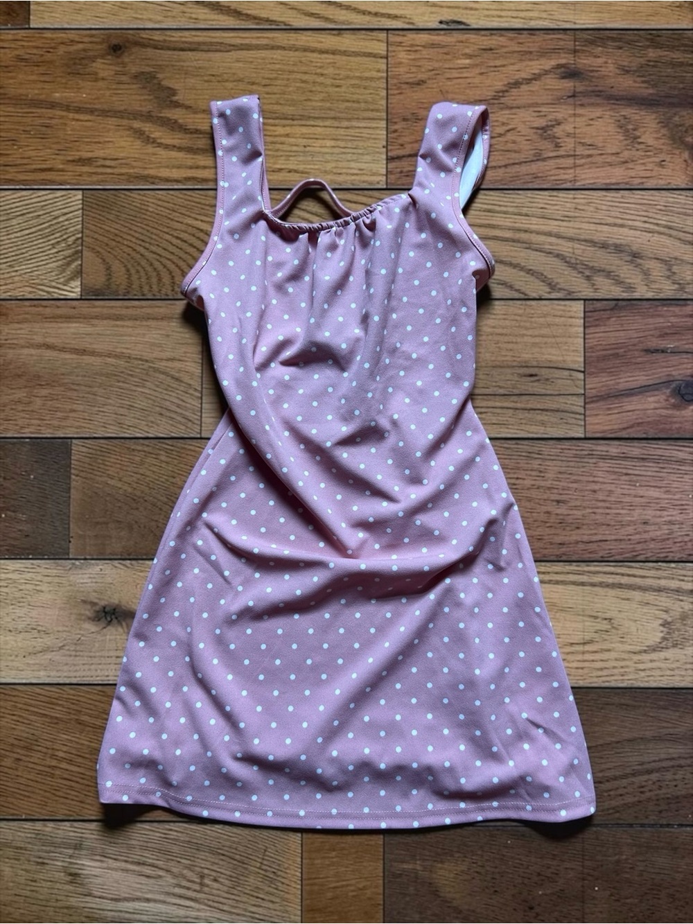 SHEIN Pink Polka Dot Open Back Mini Dress Size S